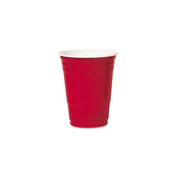 Solo Usa 16 oz Plastic Party Cold Cups, Red, 50PK DCC P16RPK